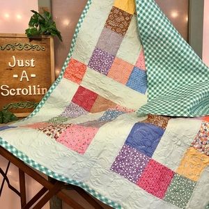 CUSTOM QUILTED Baby/Crib/Travel/Lap Quilt-Blanket